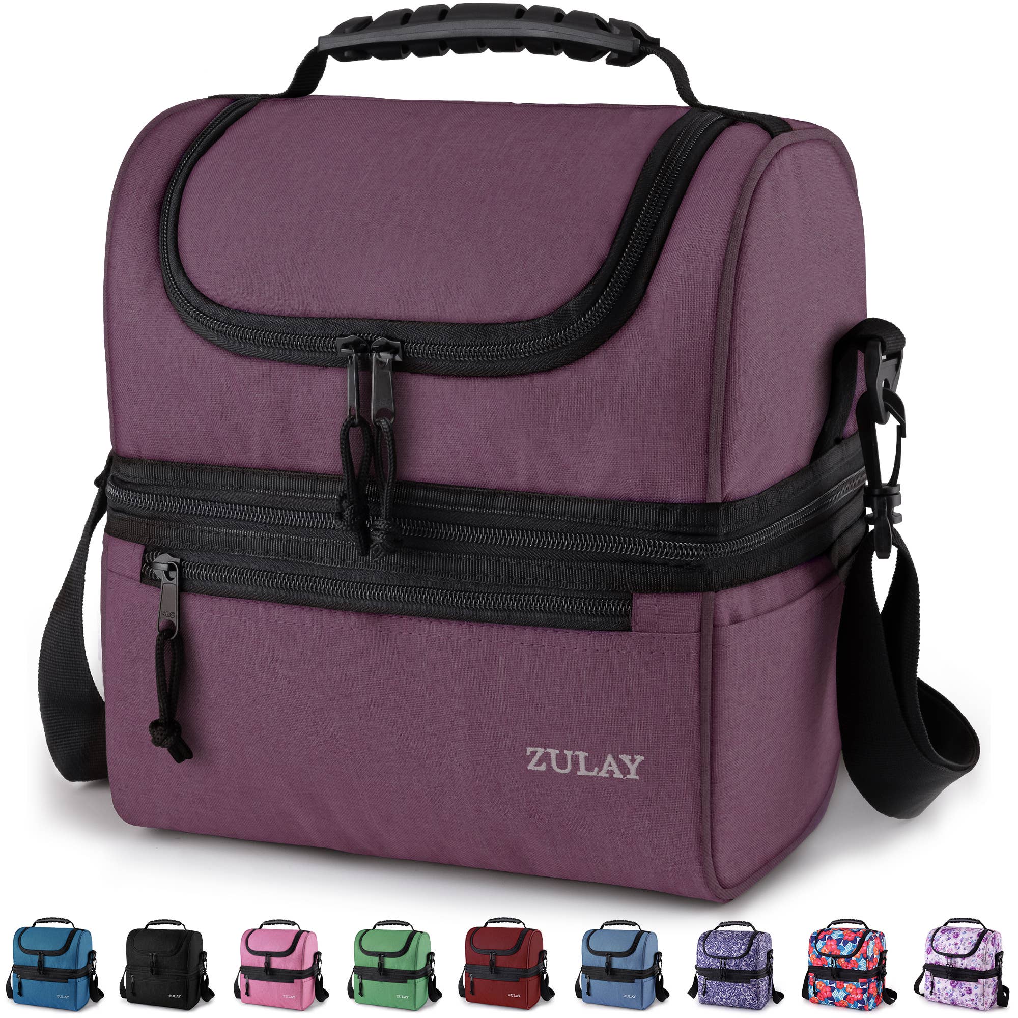 Zulay Kitchen - Wholesale Lunch Bag/Box - 2-Compartment Insulated Lunch Bag – Cooler for Men & Women15