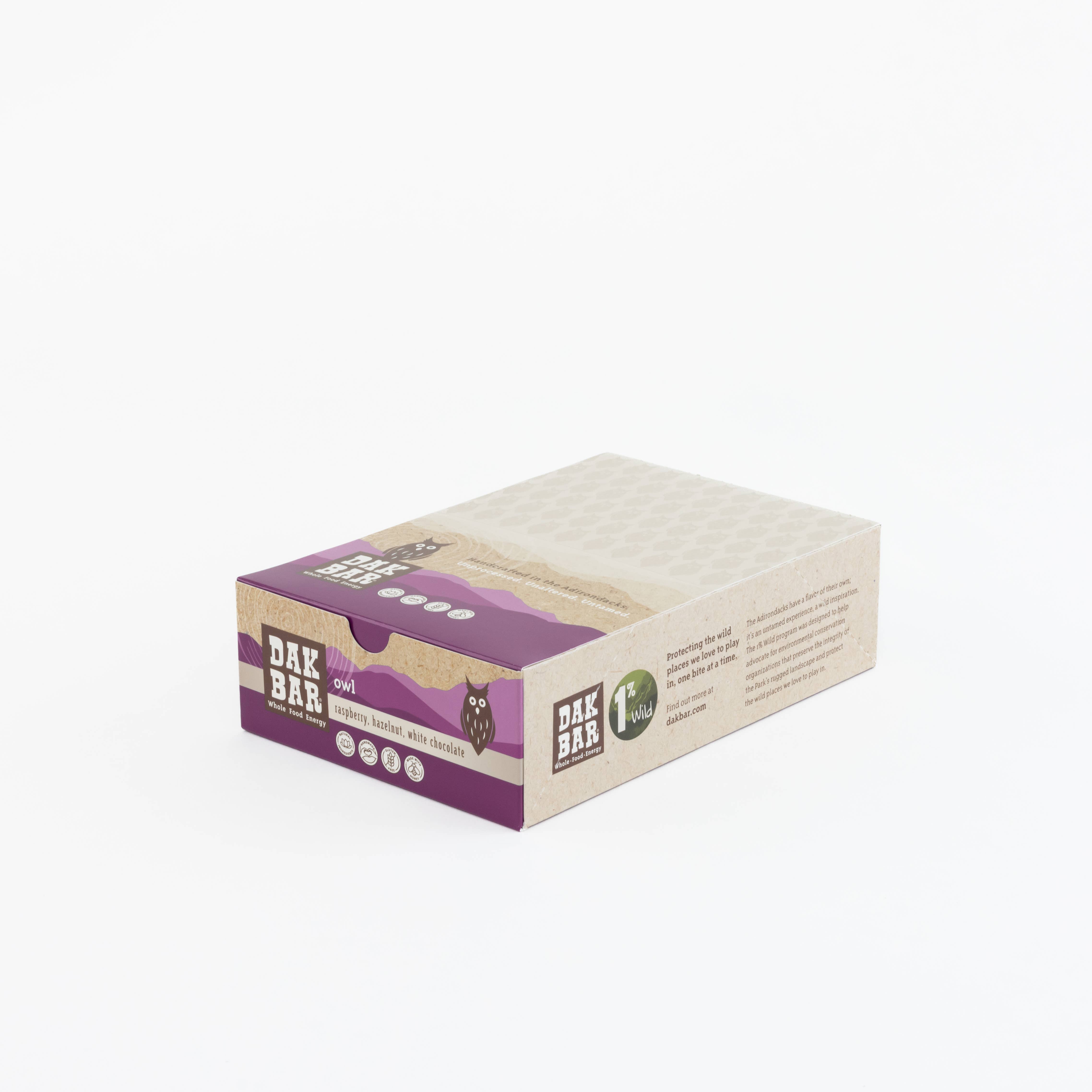 Dak Bar - Wholesale Snack Bar - Owl Bar - White Chocolate, Hazelnut & Raspberries Snack Bar6
