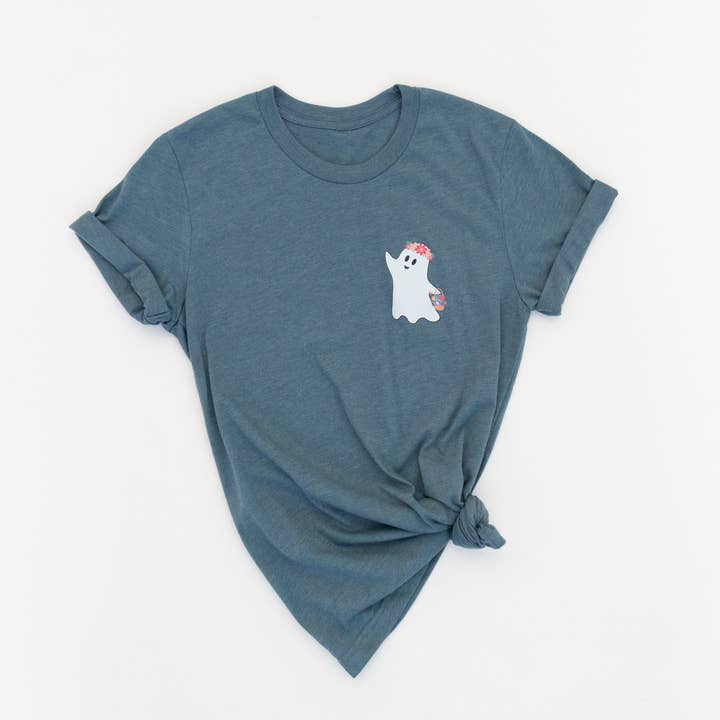 Camiseta estampada Spring Ghosty para venta al por mayor de Clever Girl Apparel