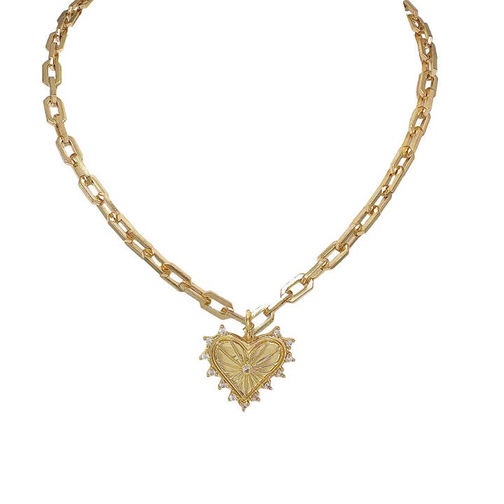 Love, Lisa - Wholesale Pendant/Charm Necklace - Sarah Must Have Heart Necklace