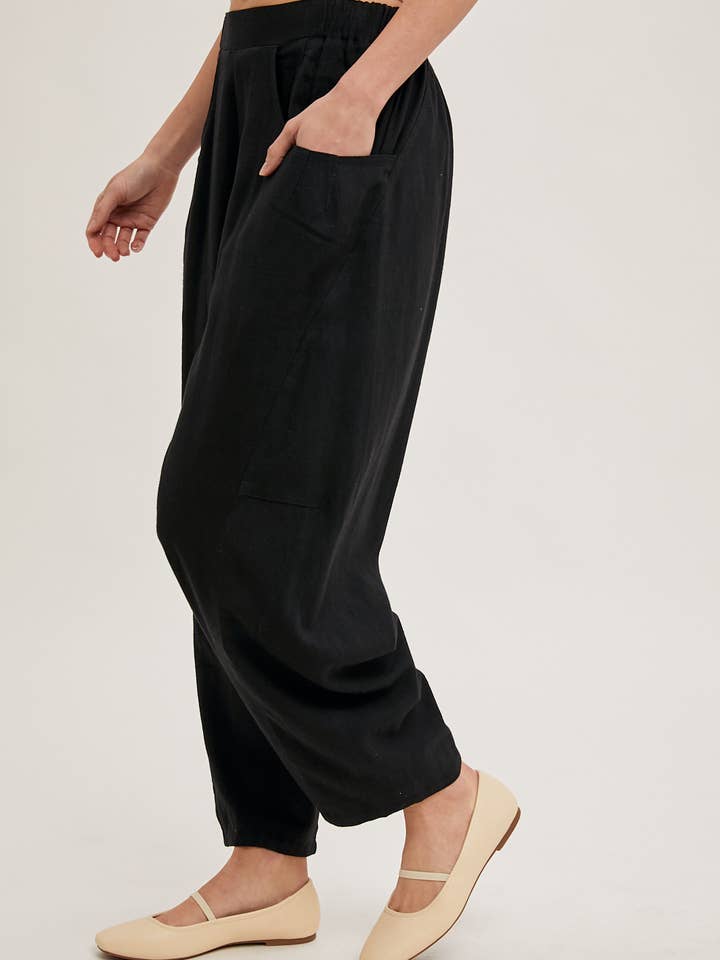 Bluivy - Wholesale Pants - Women's - RELAXED BARREL PANTS WITH POCKETS