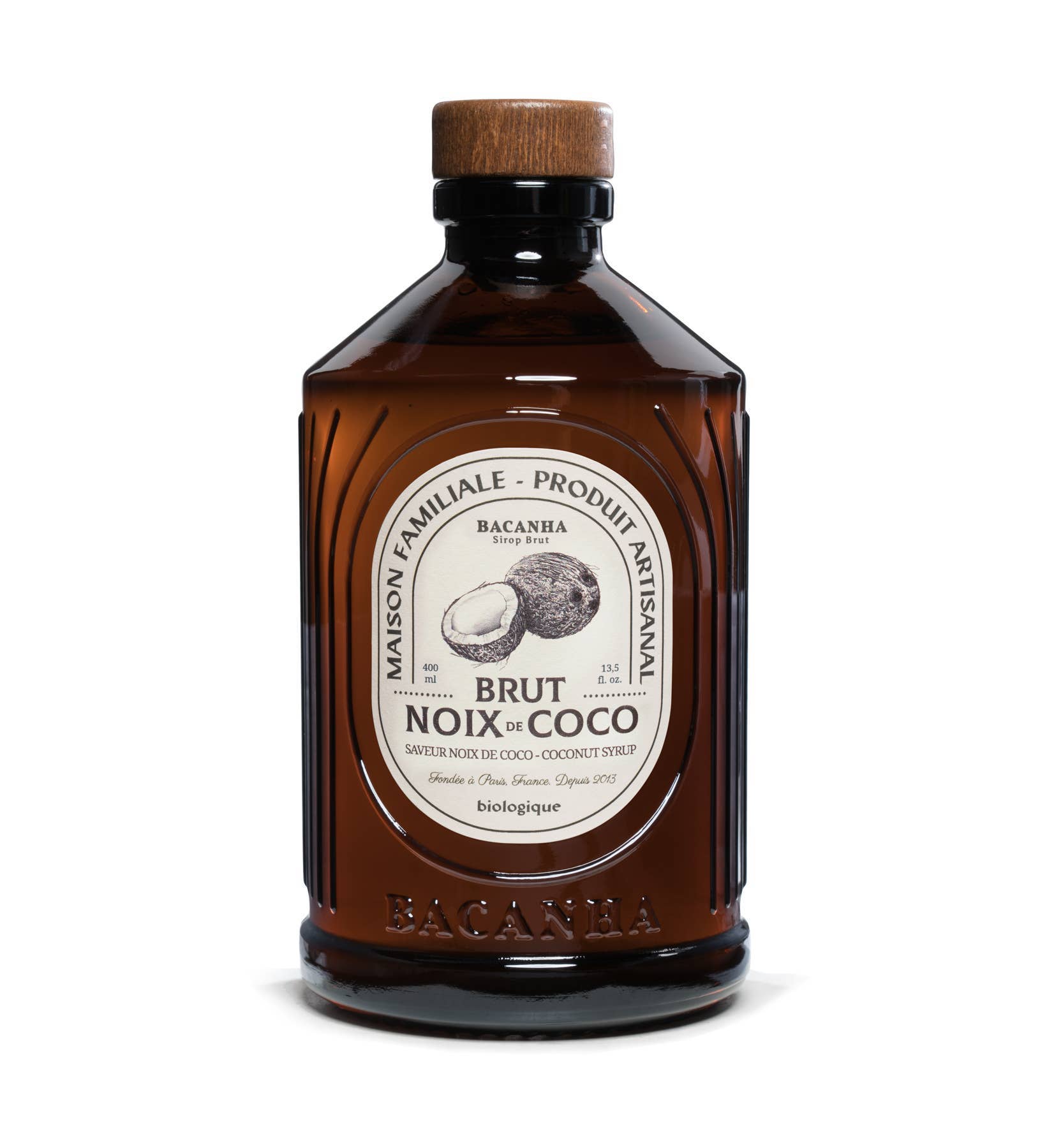 Bacanha USA - Wholesale Flavored Syrup - Raw Coconut Syrup - Organic - 13,5 fl. oz.