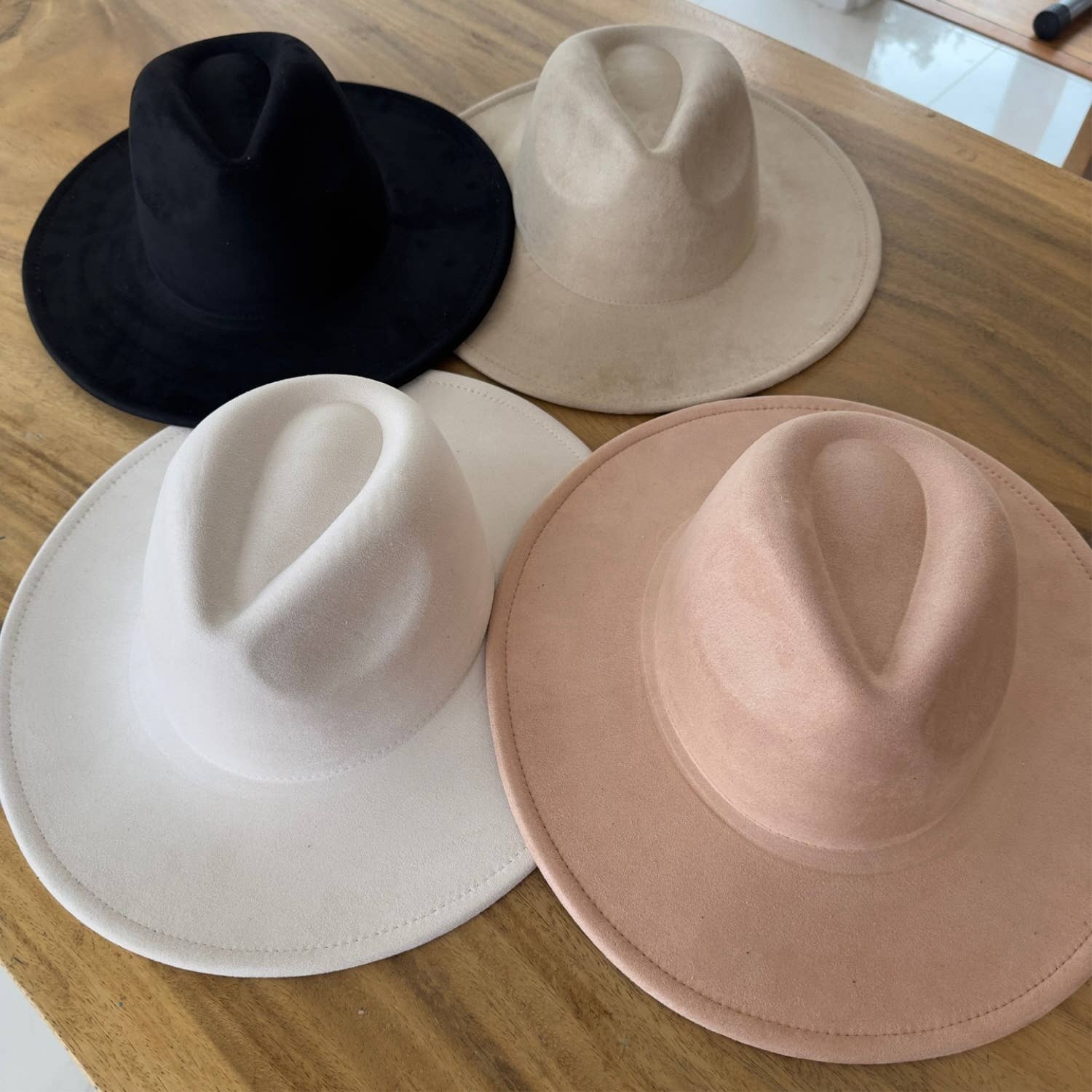 Queens INC - Vente Chapeau en feutre - femme - Chapeau haut de gamme en daim à large bord, classique et tendance45