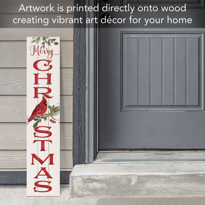 CounterArt/Highland Home/Thirstystone/CoasterStone - Wholesale Christmas Wall Art - Christmas Cardinal Indoor/Outdoor Pallet Wood Sign