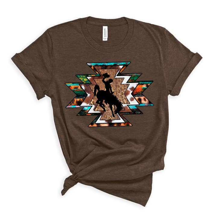 This Joyful Home - Wholesale T-Shirt (Graphic) - Unisex - Aztec Style Wyoming Steamboat Graphic T Shirt8