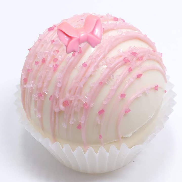 Wild Angel Treats, LLC - Wholesale Hot cocoa mix/kit - Baby Shower Pink Large Artisanal Hot Cocoa Bombs1