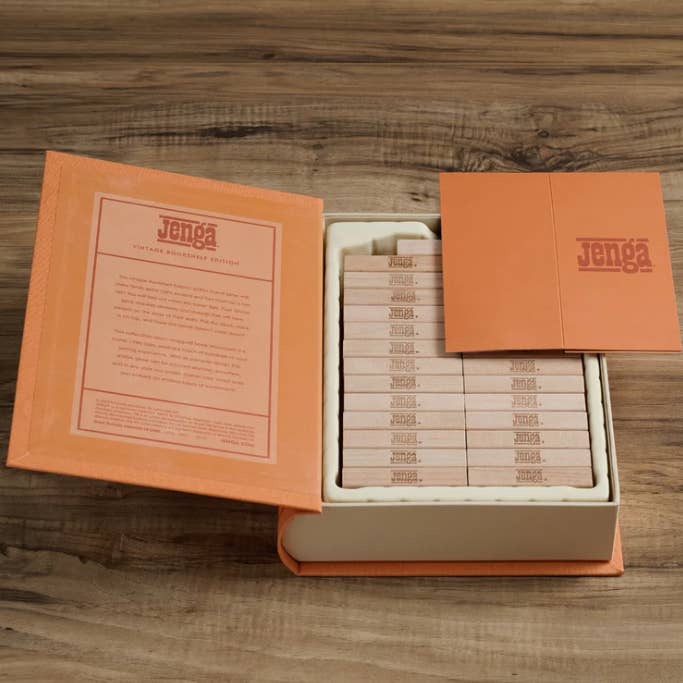 WS Game Company - Wholesale Stacking Game - Jenga Vintage Bookshelf Edition2