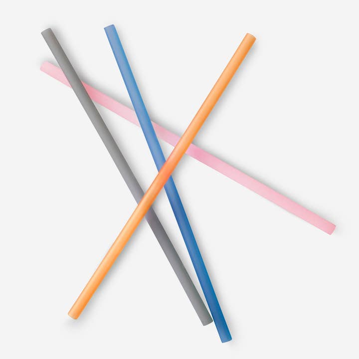 GoSili - Wholesale Drinking Straw - GoSili® 10.75" Silicone Straws, Eco-Friendly Reusable Soft Drinking Straws, Extra-Long, 4pk5
