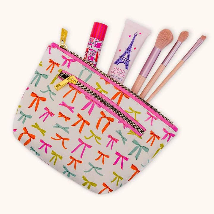 Studio Oh! - Wholesale Makeup/Cosmetic Bag - Put a Bow on It Clutch Cosmetic Pouch2