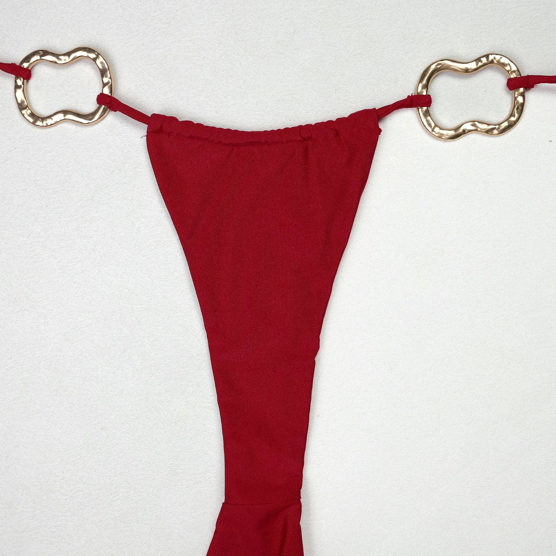 Dipped Shop - Wholesale Two Piece Swimsuit - Women's - Solid Color Sexy Halter Bikini Swimwear DP25C54311