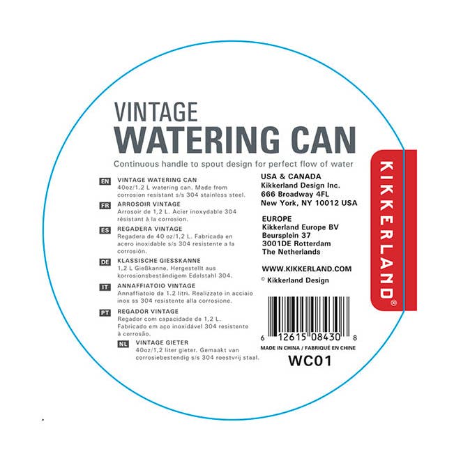 Vintage Watering Can for wholesale by Kikkerland Design Inc