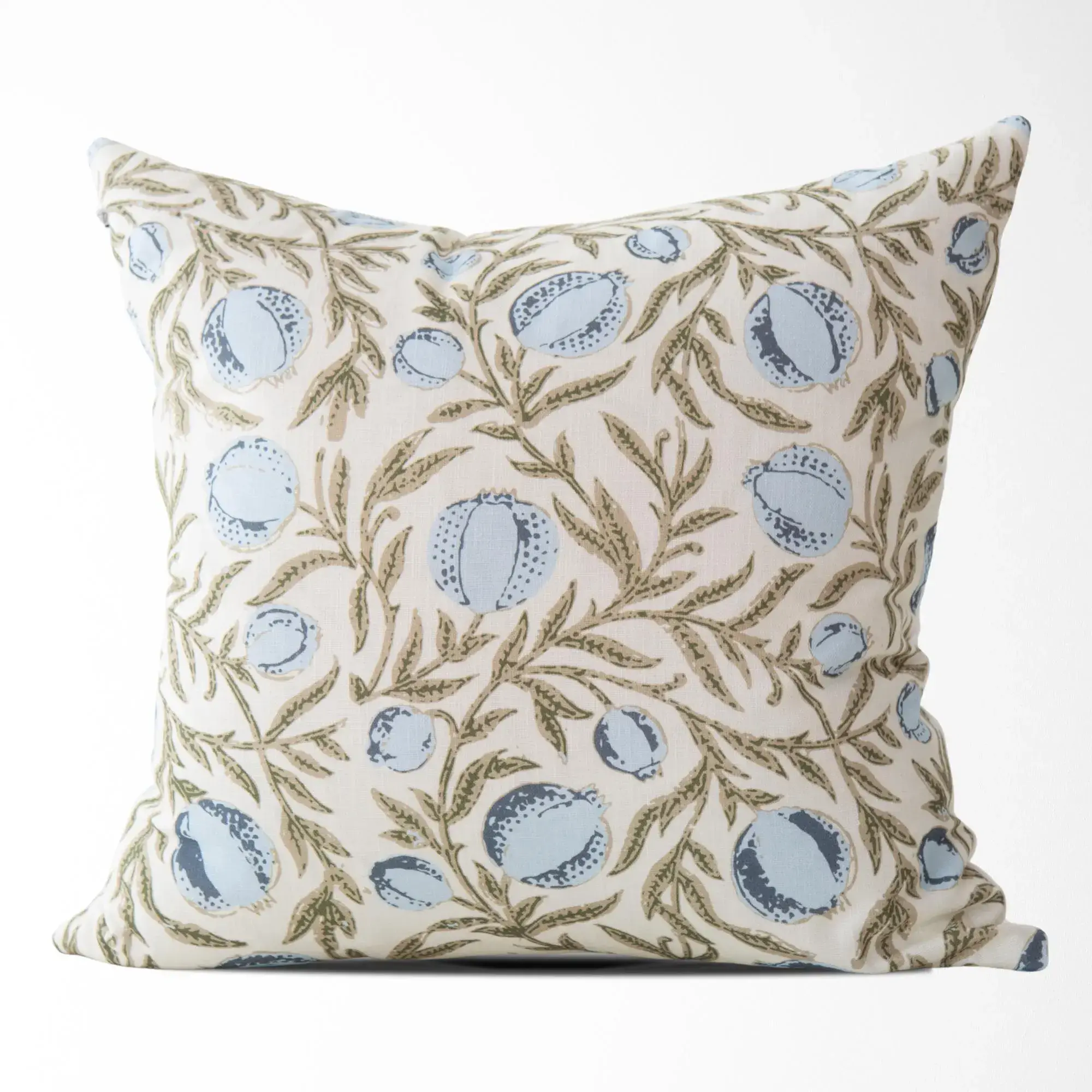 Tajik  Home  LLC - Wholesale Throw Pillow Cover - Alisa Blue Block Print Pillow Cover0