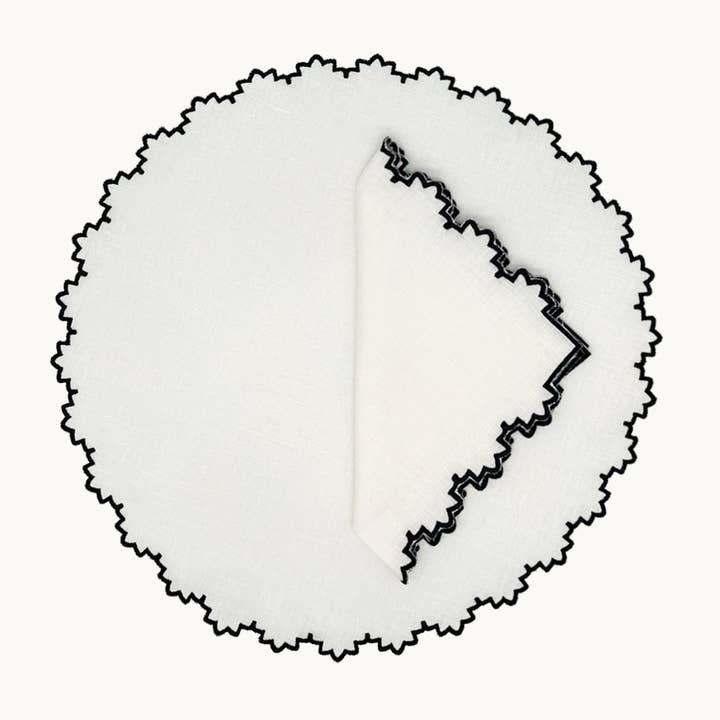 Duggan Society - Wholesale Dinner & cloth napkin - Gardenia linen black napkin (set of 4)2