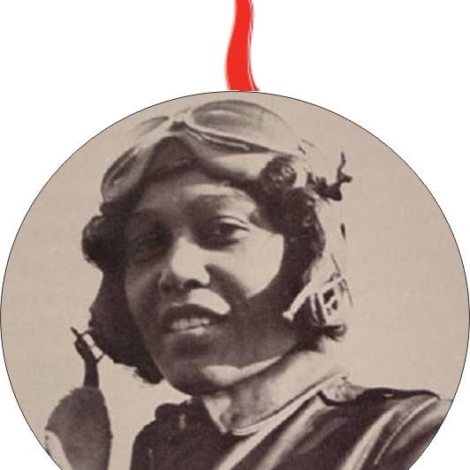Bessie Coleman 1940 Female Pilot African Christmas Ornament for wholesale by BMS BIZ
