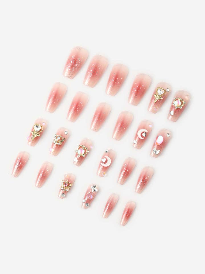 Lune Céleste - Ongles Press-On Cercueil pour la vente par Never Have I Ever