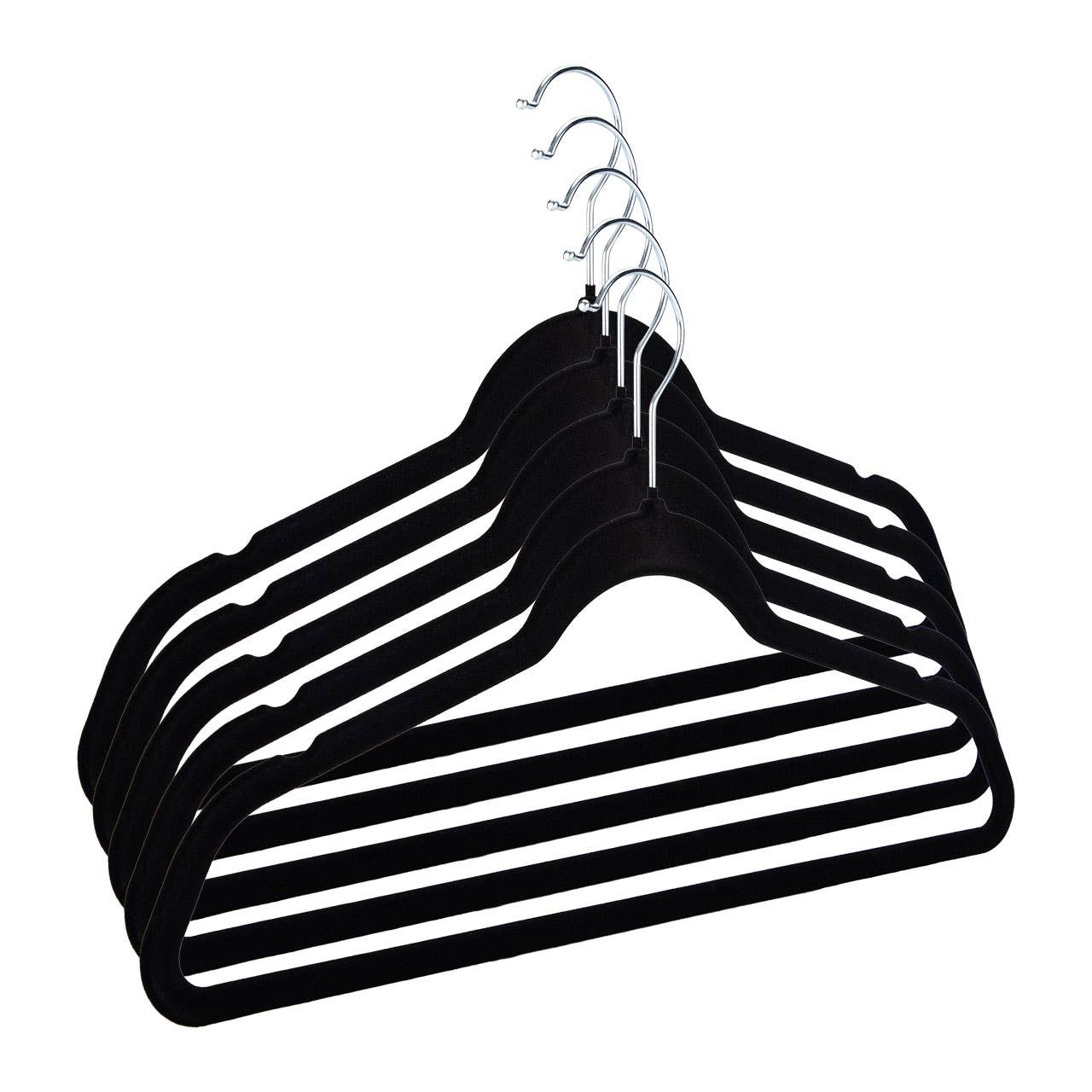Store Supply Warehouse - Wholesale Clothes Hangers - 18" Black Velvet Hangers - Case of 506