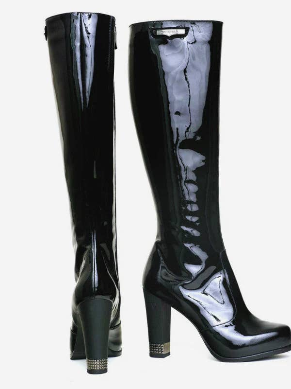 ALTA BLACK PATENT BOOT for wholesale by NOTTEVERA