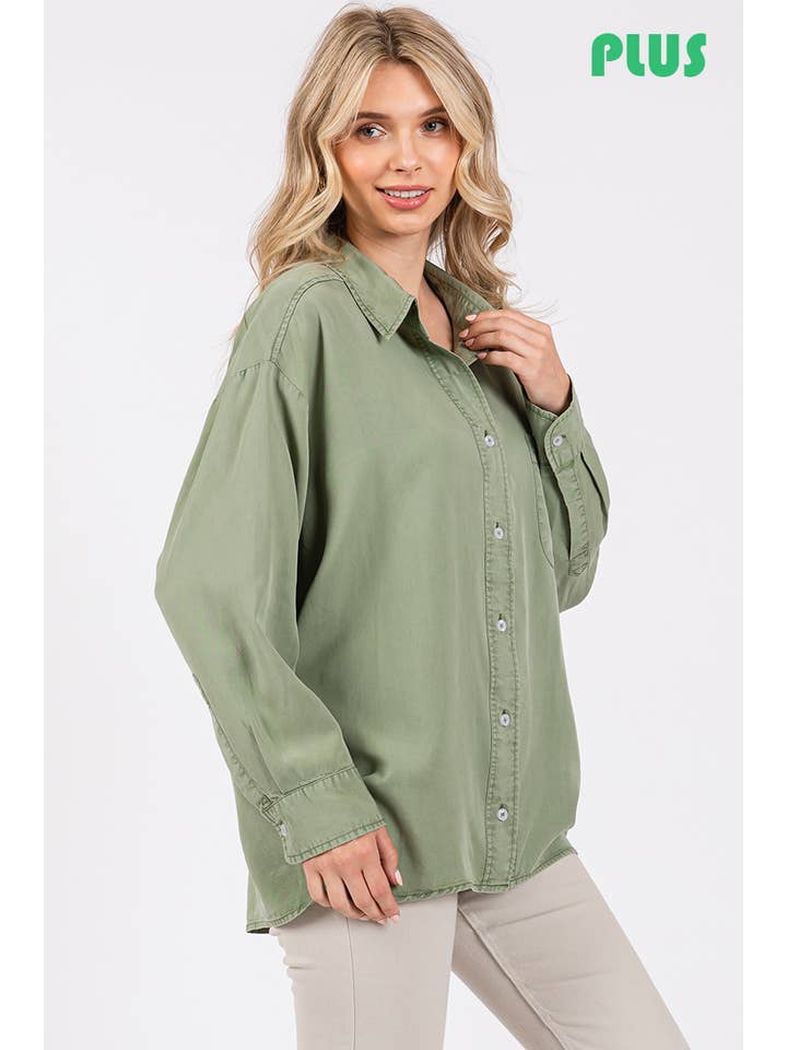 ZiA Apparel – Engroshandel Skjorte med buttondown – til kvinder – V-UDSKÆRING REVERSKRAVE PLUS SIZE SKJORTE9