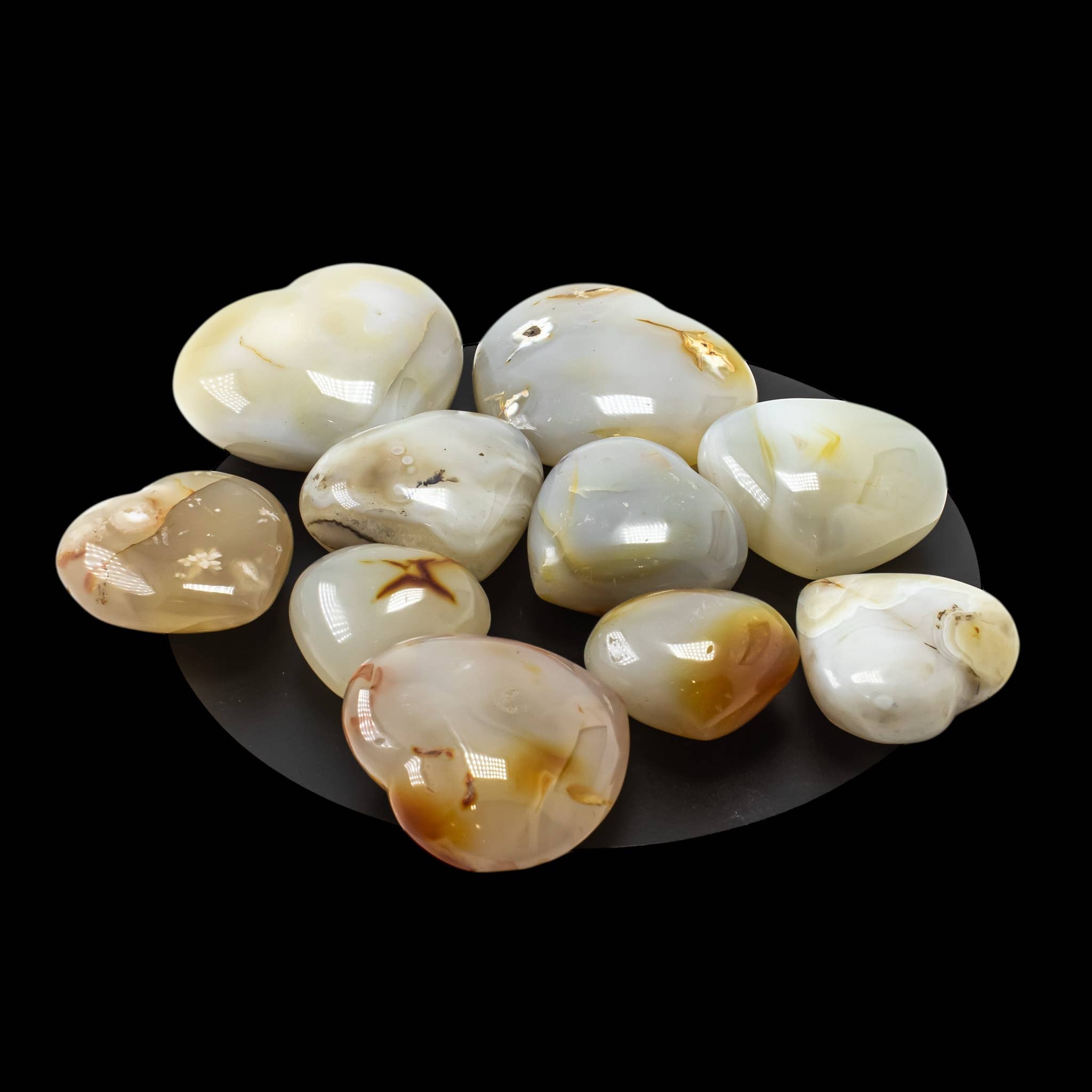 Quasar Gems USA - Wholesale Spiritual Stone/Crystal - Agate Hearts 1kg/2lbs1