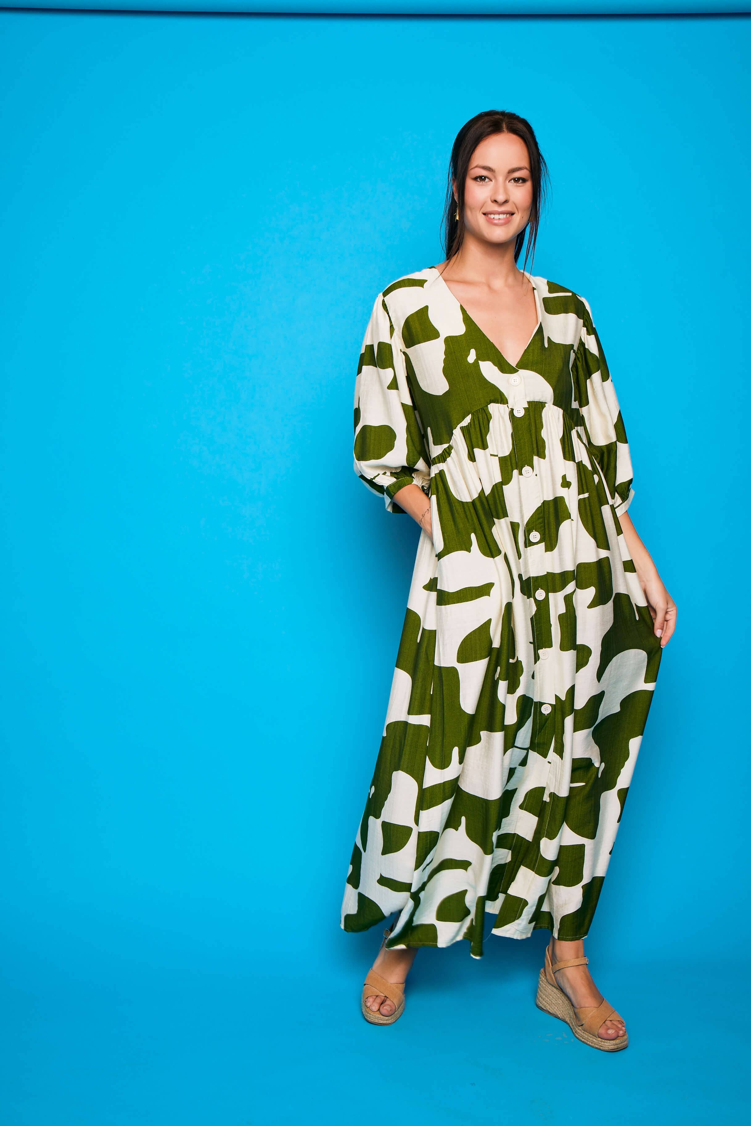 Smile - Wholesale Dress - Women's - Cambrils Long Green Dress2