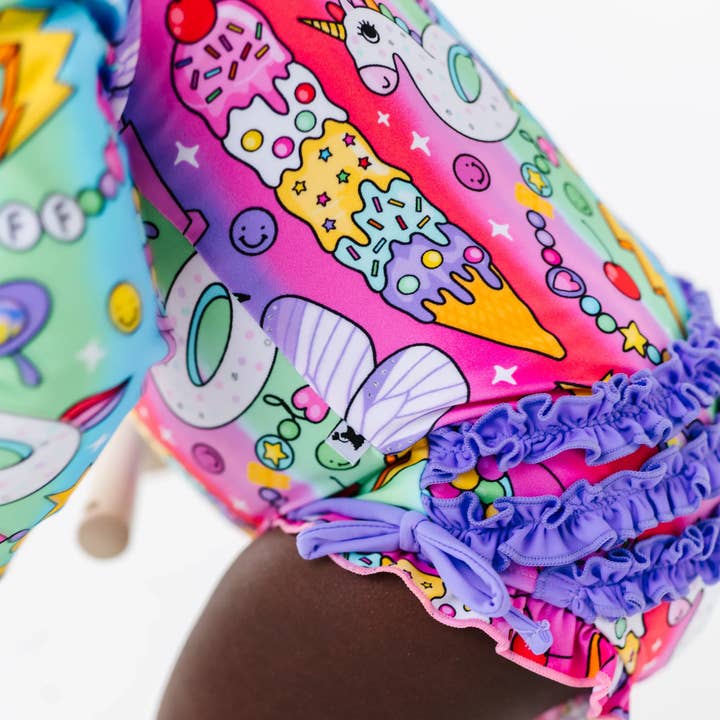 Kiki + Lulu – Fato de banho - Crianças por atacado – Fato de Banho de Manga Comprida com Folhos Rocket Lion6