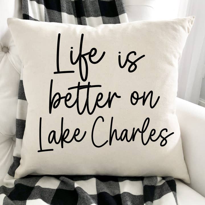 Life is Better on the Lake Pillow - Aanpassing beschikbaar voor wholesale door LuckTen