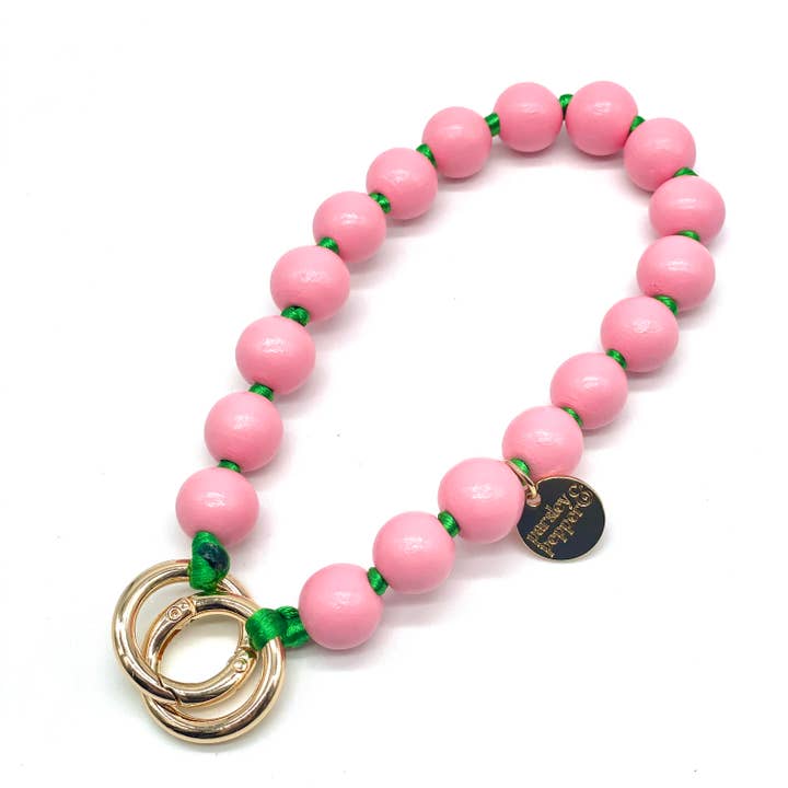 Catenina per cellulare corta in legno 3in1 Ciondolo per borsa e portachiavi per la vendita all'ingrosso da parte di Parsley & Pepper