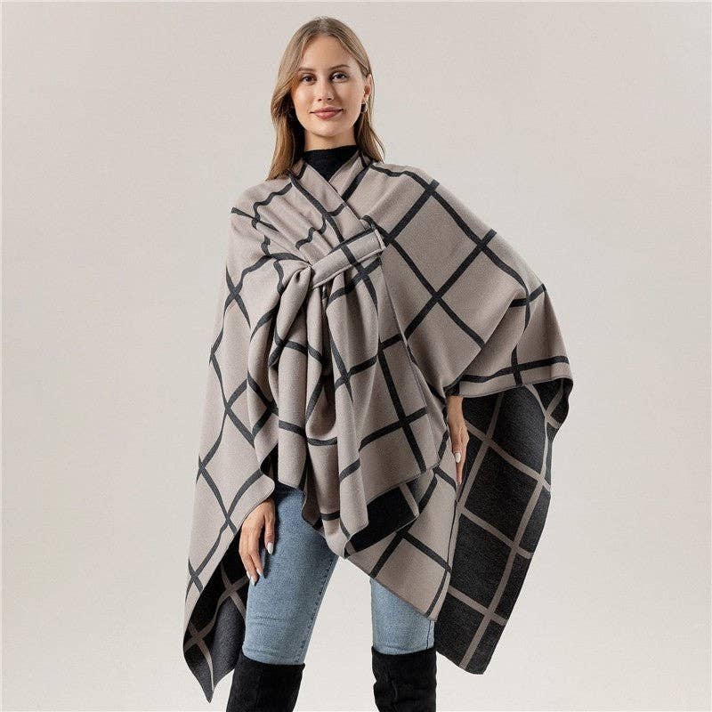 Plush Looks - Wholesale Wrap - Women's - Fashionable Warm Shawl Wrap0