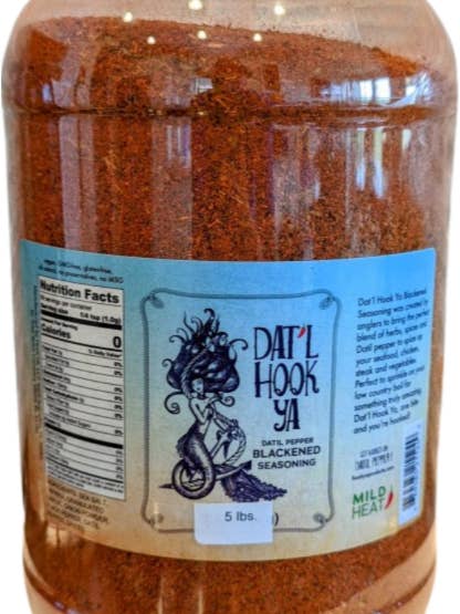 5 Pound Bulk Dat'l Hook Ya Datil Pepper Blackened Seasoning for wholesale by Hook'Ya