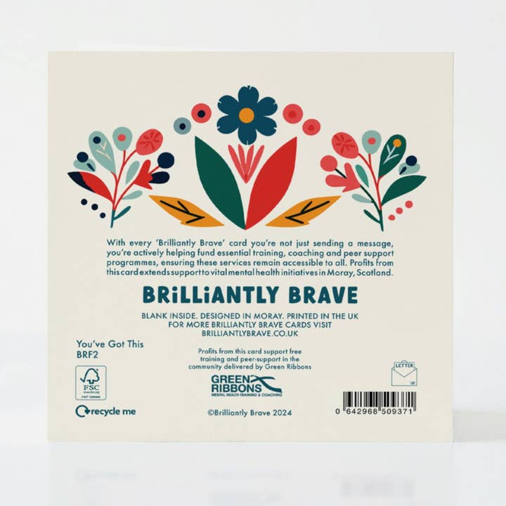 Brilliantly Brave - Wholesale Encouragement Card - You've Got This