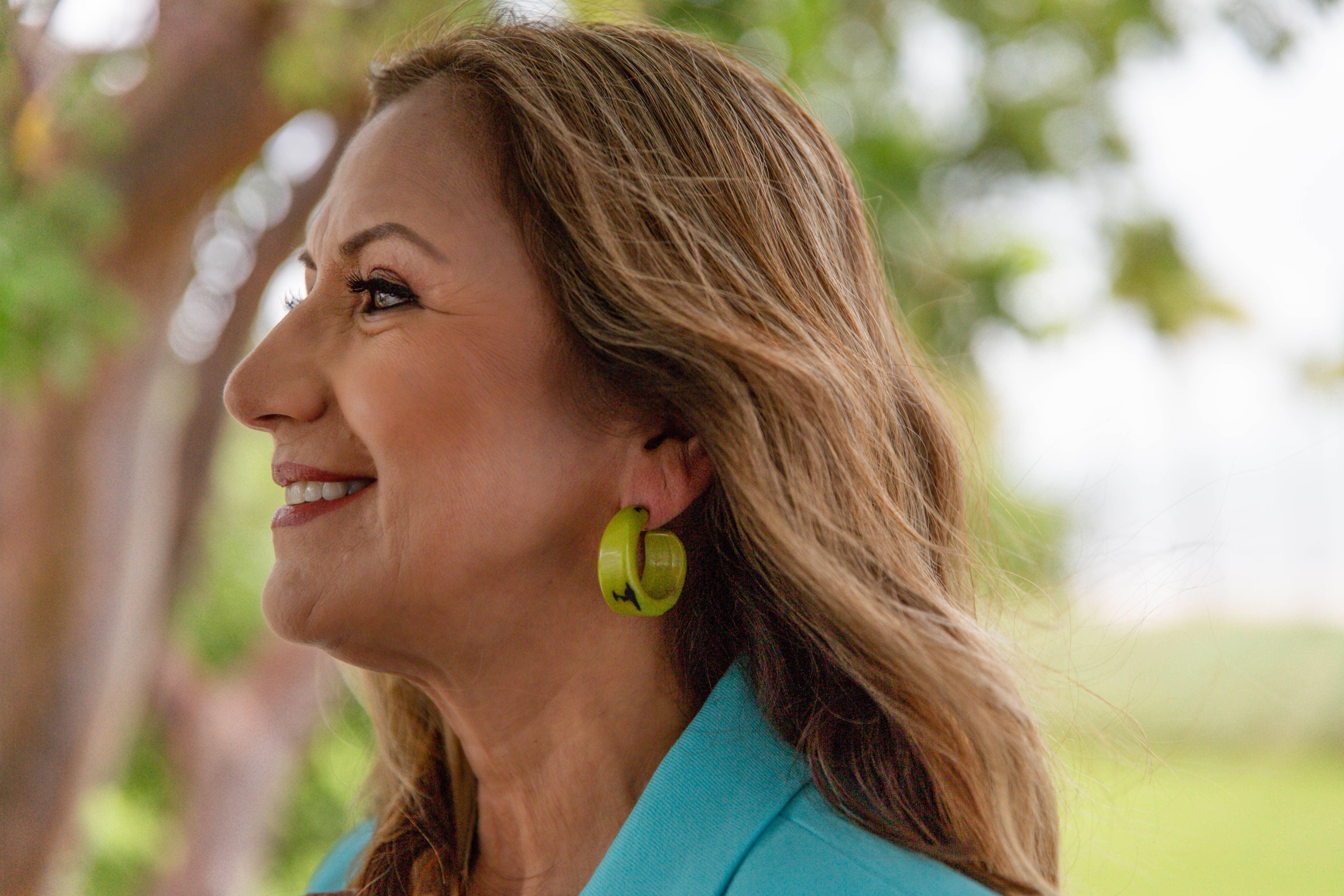 Organic Tagua Jewelry - Vente Créoles - Boucles d'oreilles Daf6