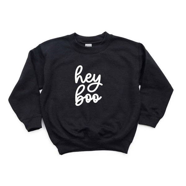 SBJ Fashion Co – Sweatshirt - Crianças por atacado – Camisola Hey Boo Cursive Juvenil