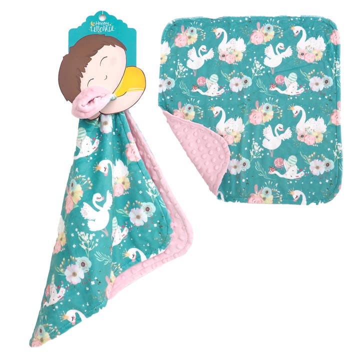 Mini Minky - Cigni per la vendita all'ingrosso da parte di Honey Lemonade- Minky Baby Blankets and Gifts