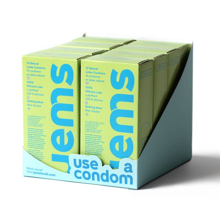 Jems - Wholesale Contraceptive/Condom - 12 Pack Body-Safe, Ultra-thin Condoms ✨