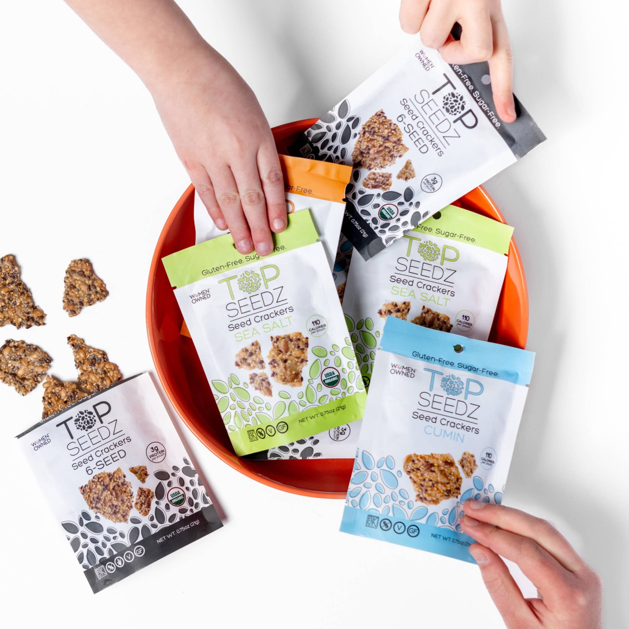 Top Seedz - Wholesale Crackers - Snack Pack Crackers - 0.75 oz Pouches -30 per case6