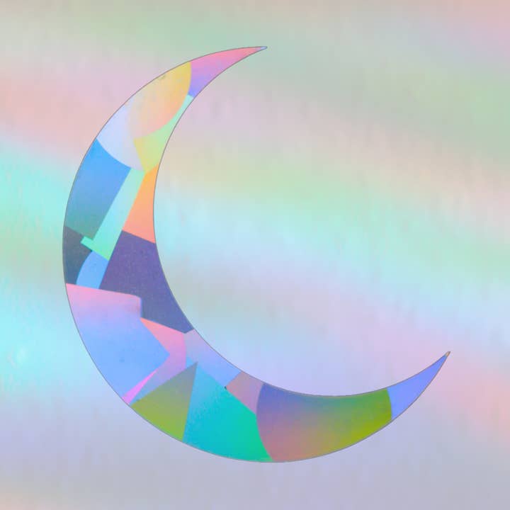 Suncatcher Window Sticker Moon, Rainbow Maker, Prism Decal for wholesale by Plottkowski