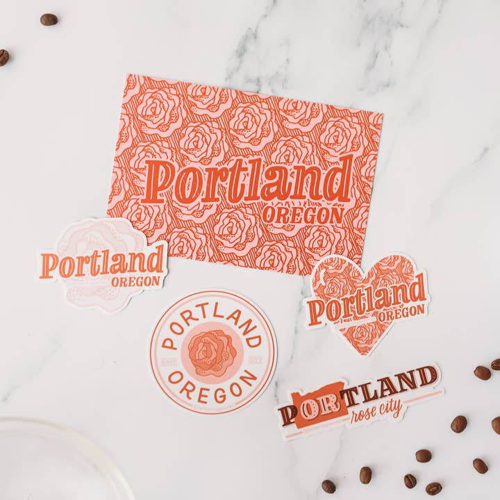 Portland Oregon Roses Postcard for wholesale by Lettering Works