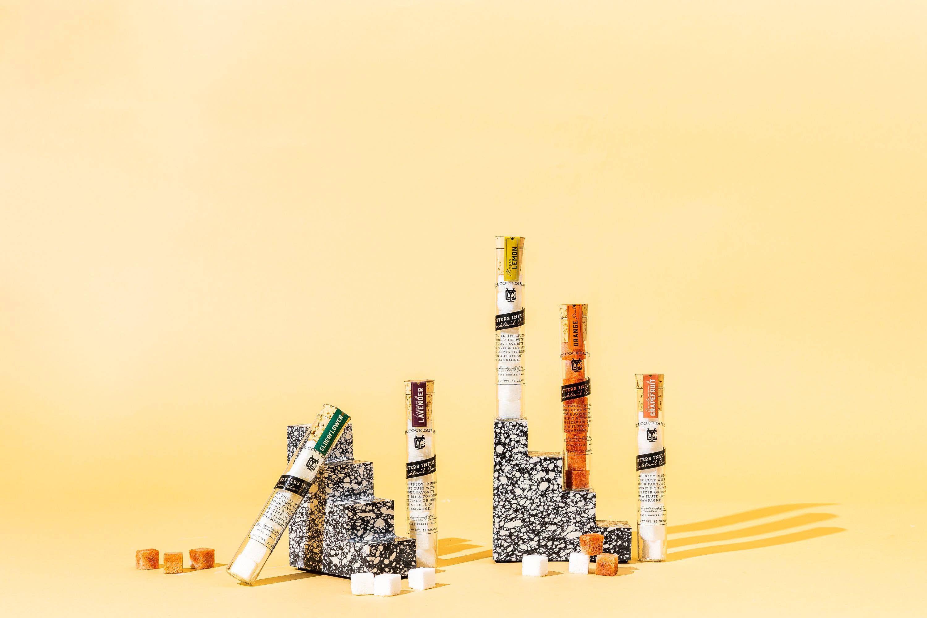 Yes Cocktail Co - Vente Mélange/sirop pour cocktails - Cubes infusés aux écorces d'orange, champagne et bitters pour cocktails2