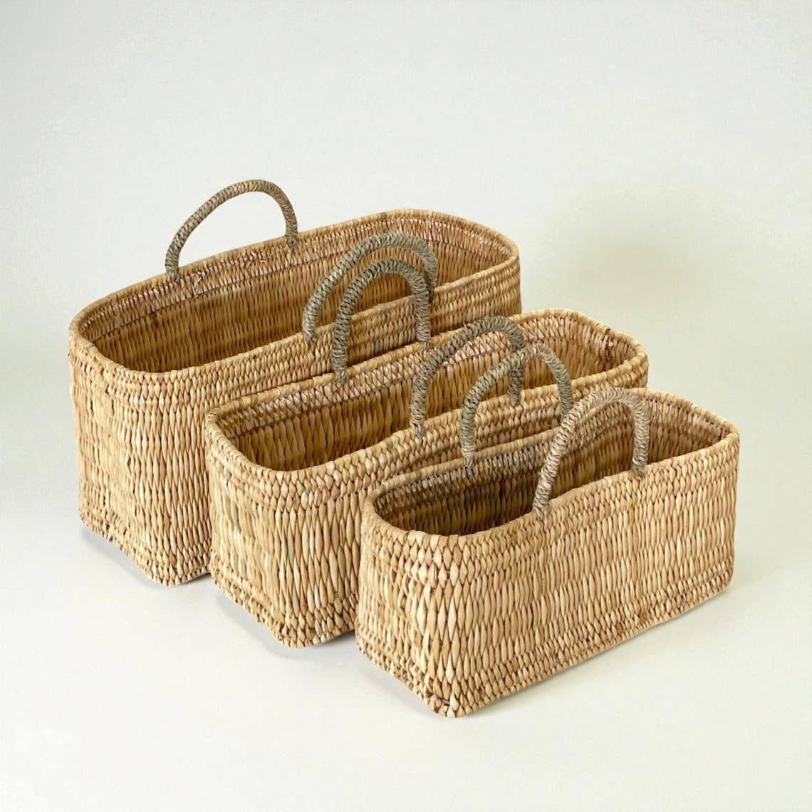 HandmadeBestSeller – wholesale Basket – Handwoven Reed Storage Baskets Set4
