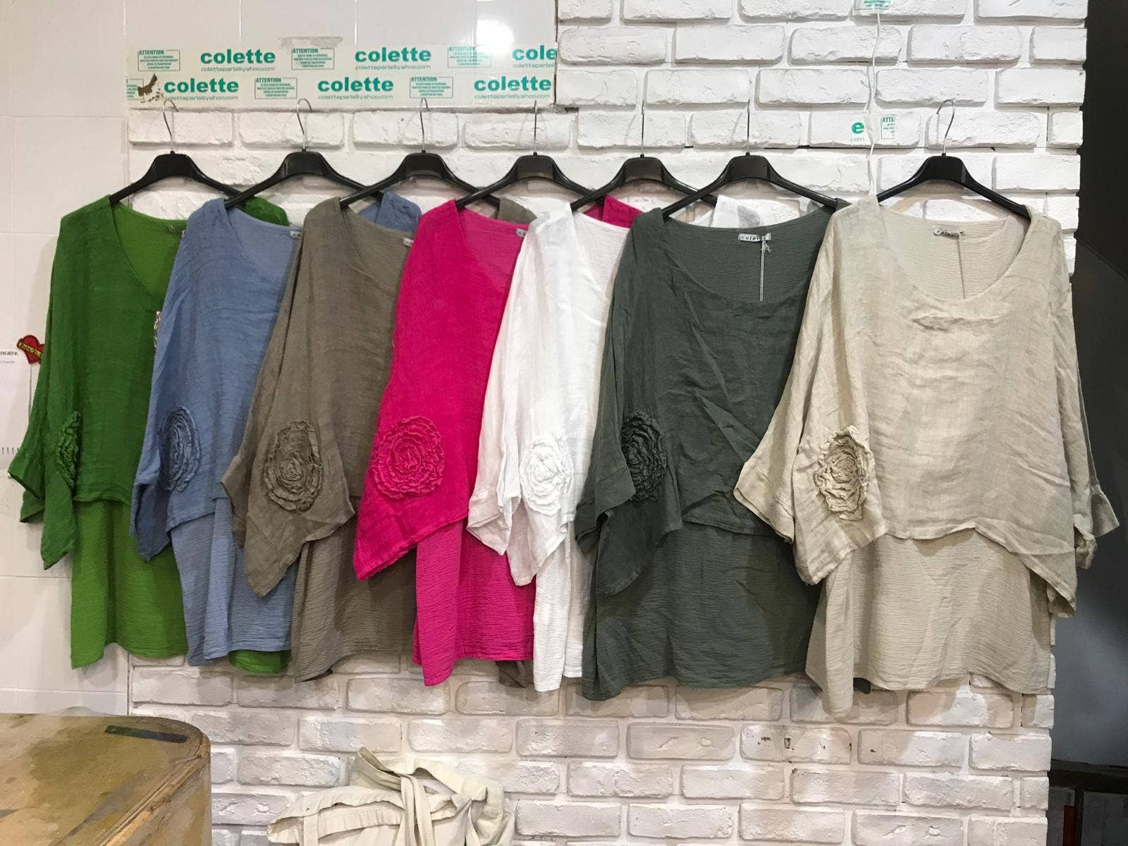 la maison des fibres naturelles - Wholesale Tunic - Women's - Linen tunic lined with cotton 87070 50% linen 50% cotton25