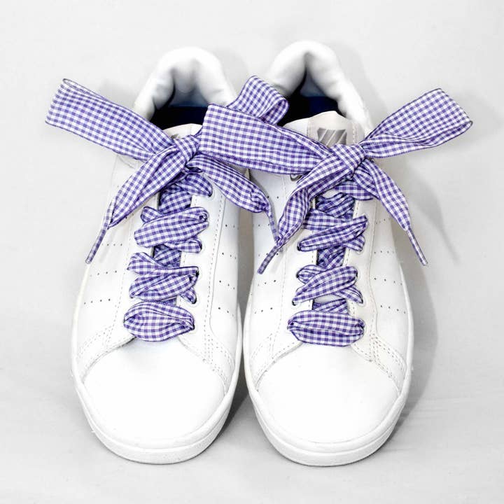 furiouslaces - Wholesale Shoelaces - Unisex - Vichy pattern laces - Purple0