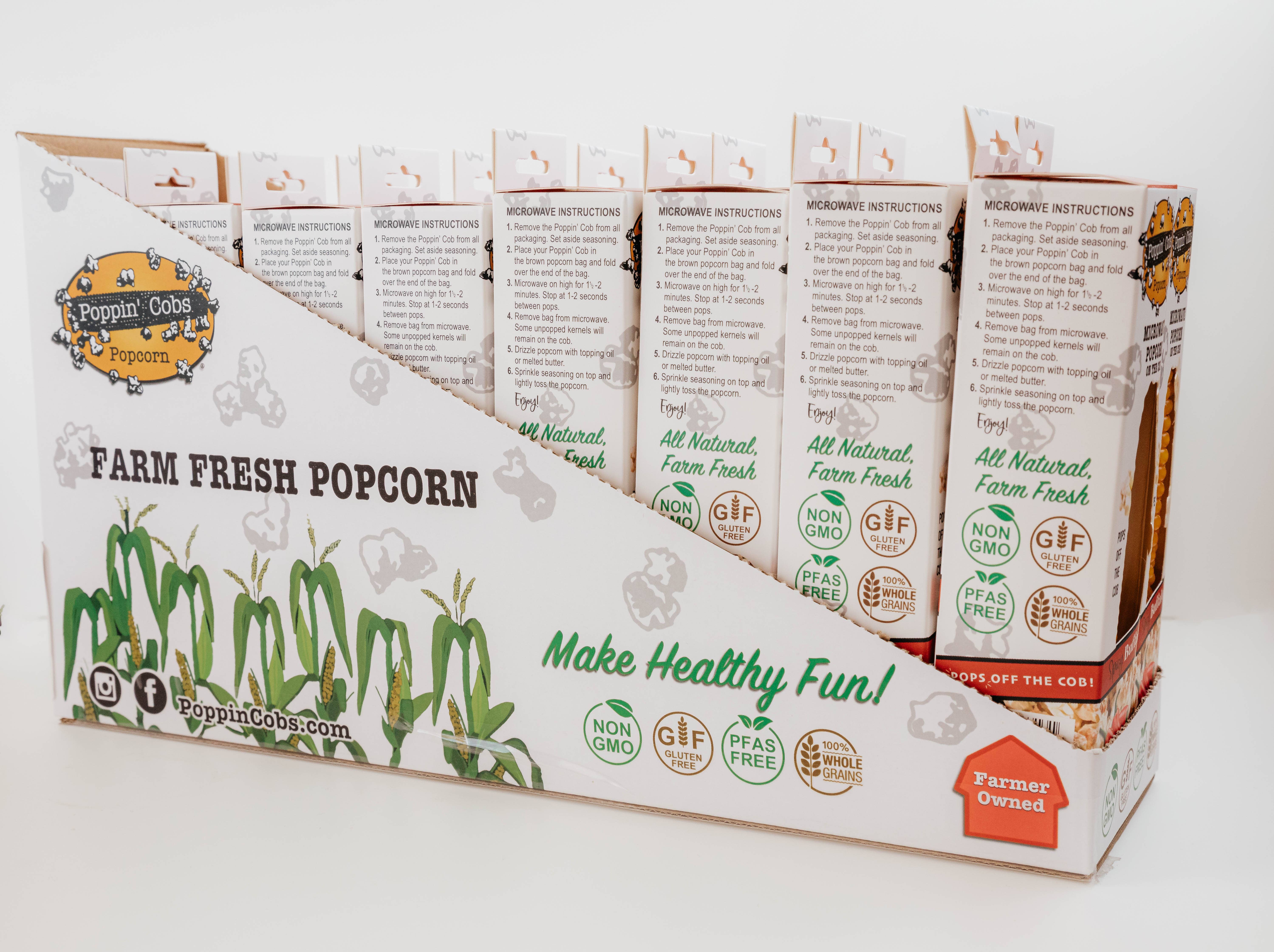 Poppin' Cobs Popcorn - Wholesale Popcorn - Popcorn on the Cob with Spicy Buffalo Seasoning  2