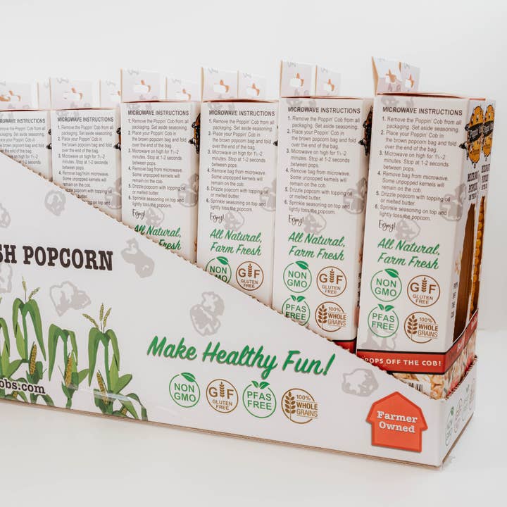 Poppin' Cobs Popcorn - Wholesale Popcorn - Popcorn on the Cob with Spicy Buffalo Seasoning 2