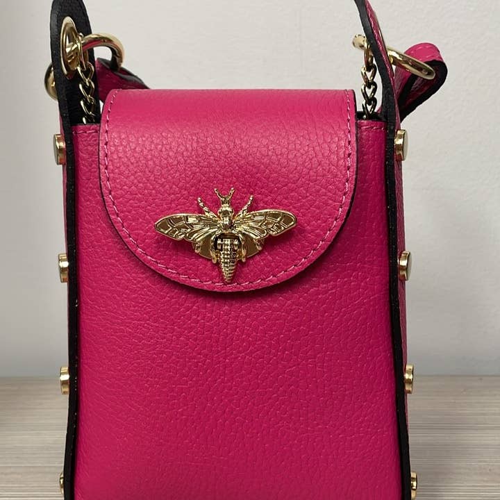 JIJOU CAPRI – Großhandel Umhängetasche - Damen – Bumble Bee Handyhülle aus Leder, Umhängetasche, JIJOU CAPRI6