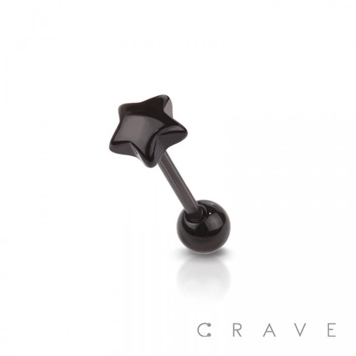 CRAVE – wholesale Ansikts-/kroppskedja – AKRYL STJÄRNA BIO-FLEX TUNGAN SKIVSTÅNG3