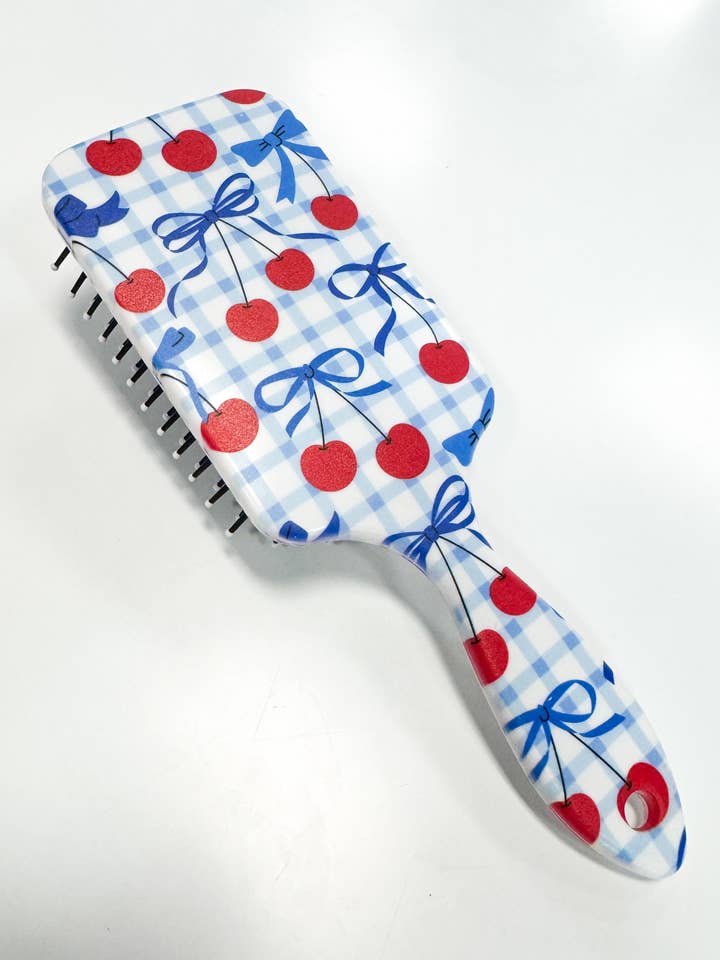Blue Cherry Hair Brush for wholesale by Magnolia Charms