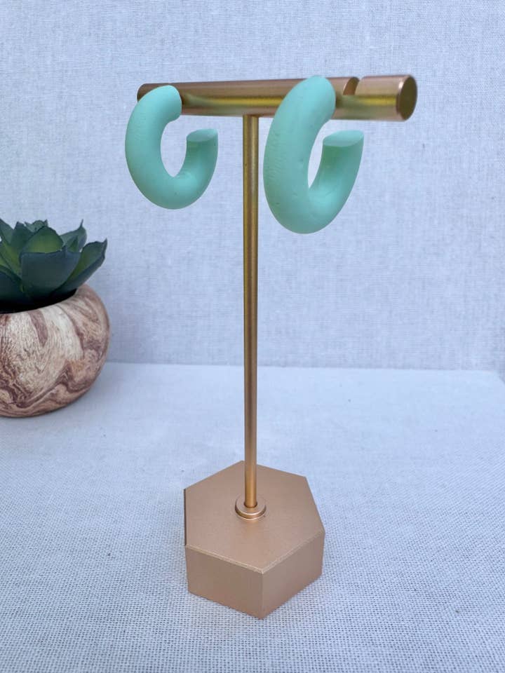 Argolas Menta Sereia por atacado de Clay By Kass