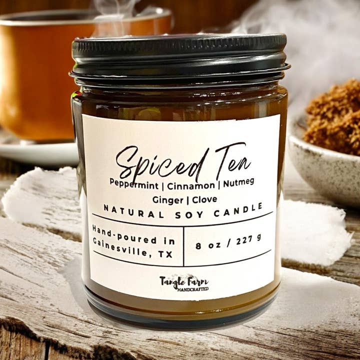 Spiced Tea Soy Candle for wholesale by Tangle Farm Handcrafted