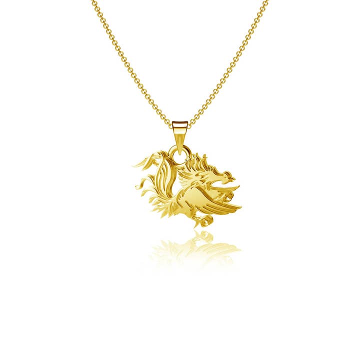University of South Carolina Pendant Necklace - Gold Plated for wholesale by Dayna Designs