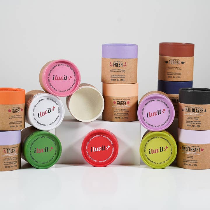 I luv It Natural Deodorant – wholesale Deodorant – Unisex – Naturally Naked * NEW PAPER PACKAGING *